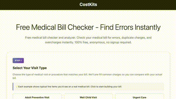 Demo GIF - Medical Bill Analysis